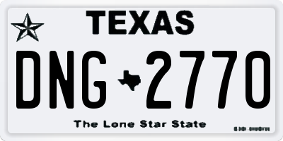 TX license plate DNG2770