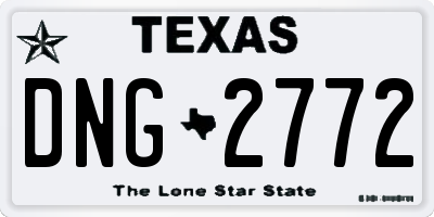 TX license plate DNG2772