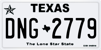 TX license plate DNG2779