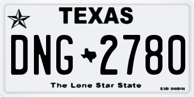TX license plate DNG2780