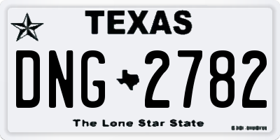 TX license plate DNG2782