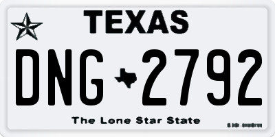 TX license plate DNG2792