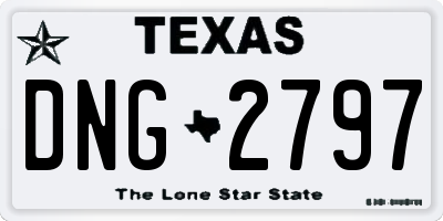 TX license plate DNG2797