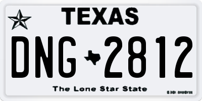 TX license plate DNG2812