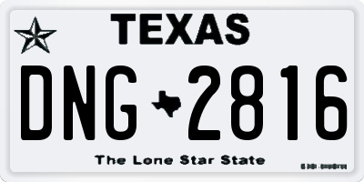 TX license plate DNG2816