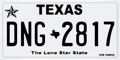 TX license plate DNG2817