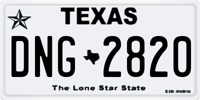 TX license plate DNG2820