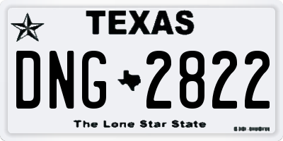 TX license plate DNG2822