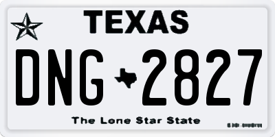 TX license plate DNG2827