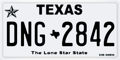 TX license plate DNG2842