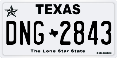 TX license plate DNG2843