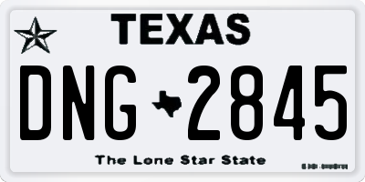 TX license plate DNG2845