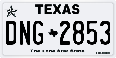 TX license plate DNG2853