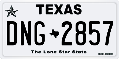 TX license plate DNG2857