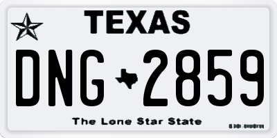 TX license plate DNG2859