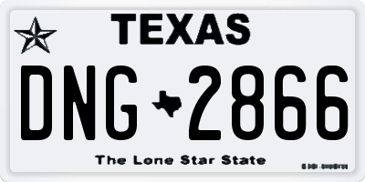 TX license plate DNG2866