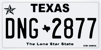 TX license plate DNG2877