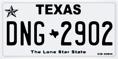TX license plate DNG2902
