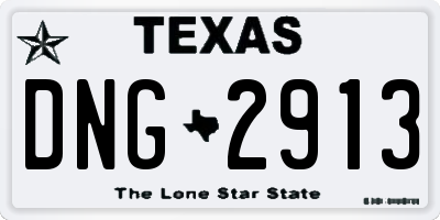 TX license plate DNG2913