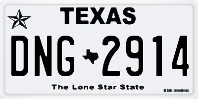 TX license plate DNG2914