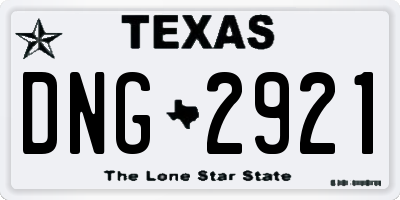 TX license plate DNG2921