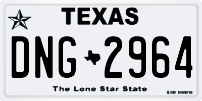 TX license plate DNG2964