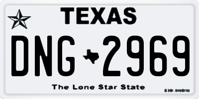 TX license plate DNG2969