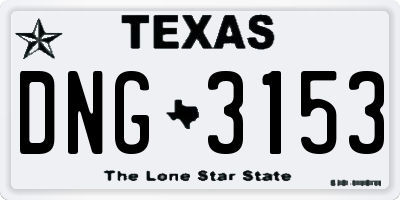 TX license plate DNG3153