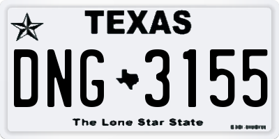 TX license plate DNG3155
