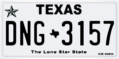 TX license plate DNG3157