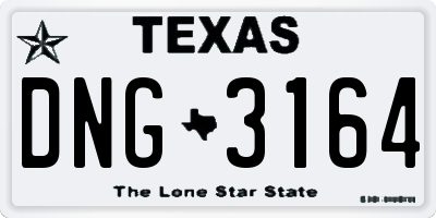 TX license plate DNG3164