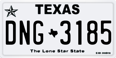 TX license plate DNG3185