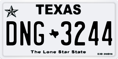 TX license plate DNG3244