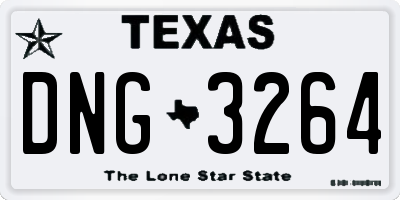 TX license plate DNG3264