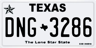TX license plate DNG3286