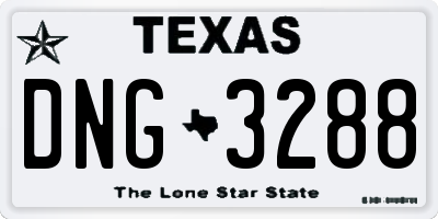 TX license plate DNG3288