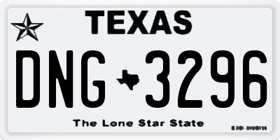 TX license plate DNG3296
