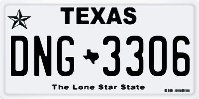 TX license plate DNG3306