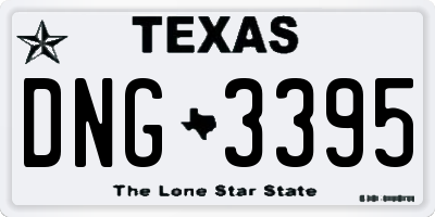 TX license plate DNG3395