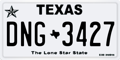 TX license plate DNG3427