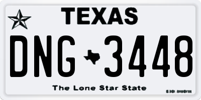 TX license plate DNG3448