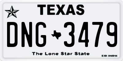 TX license plate DNG3479