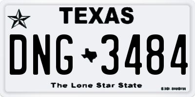 TX license plate DNG3484