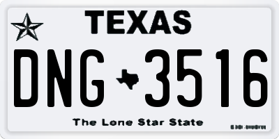 TX license plate DNG3516