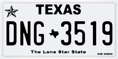 TX license plate DNG3519