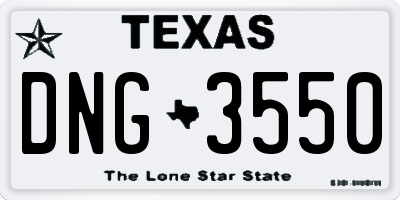 TX license plate DNG3550