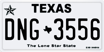 TX license plate DNG3556