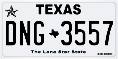 TX license plate DNG3557