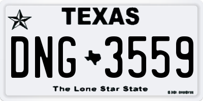 TX license plate DNG3559