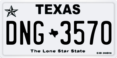 TX license plate DNG3570